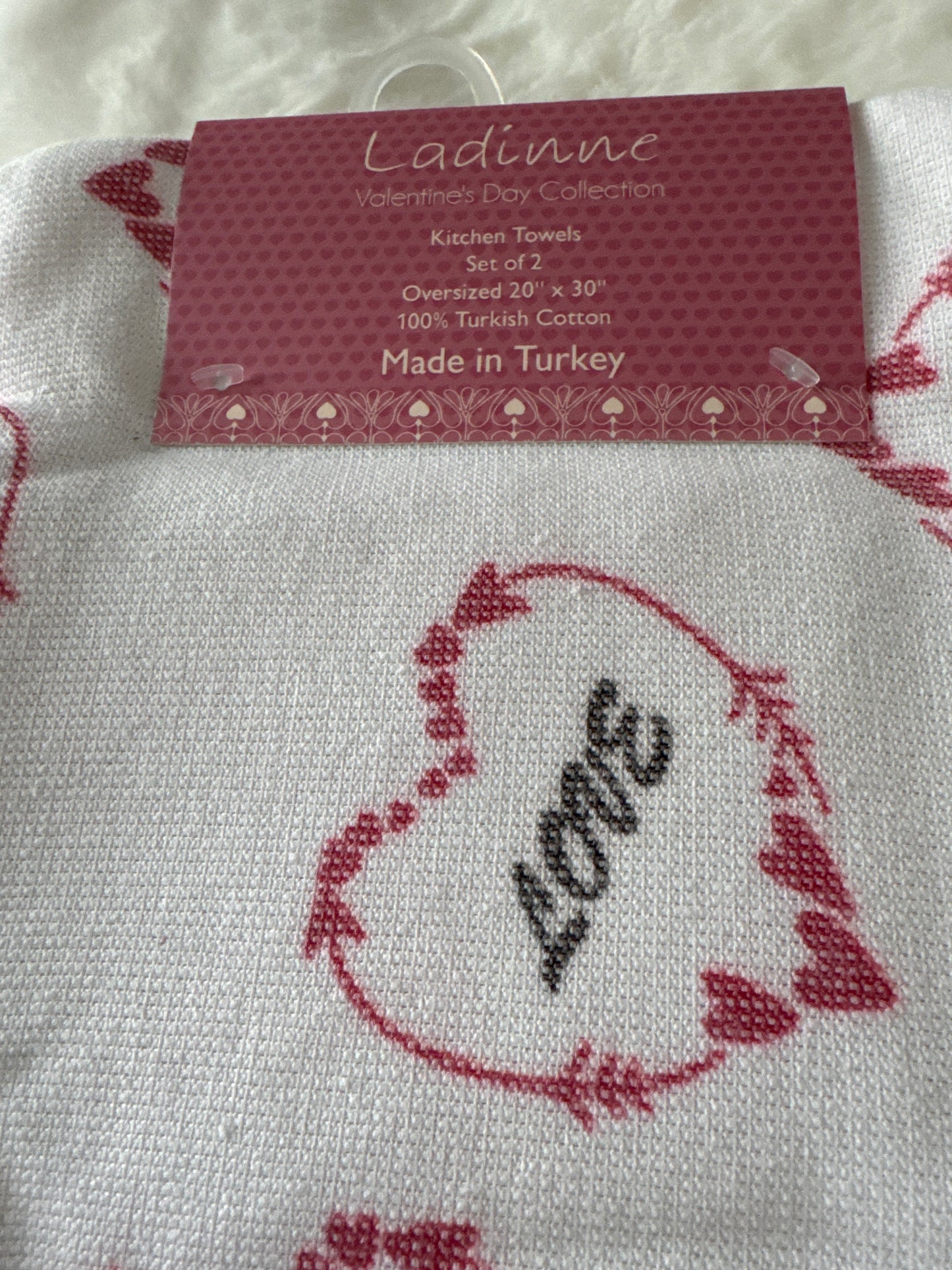 Set of 2 Kitchen Towels 100% Turkish cotton TURKEY oversized 20” x 30”