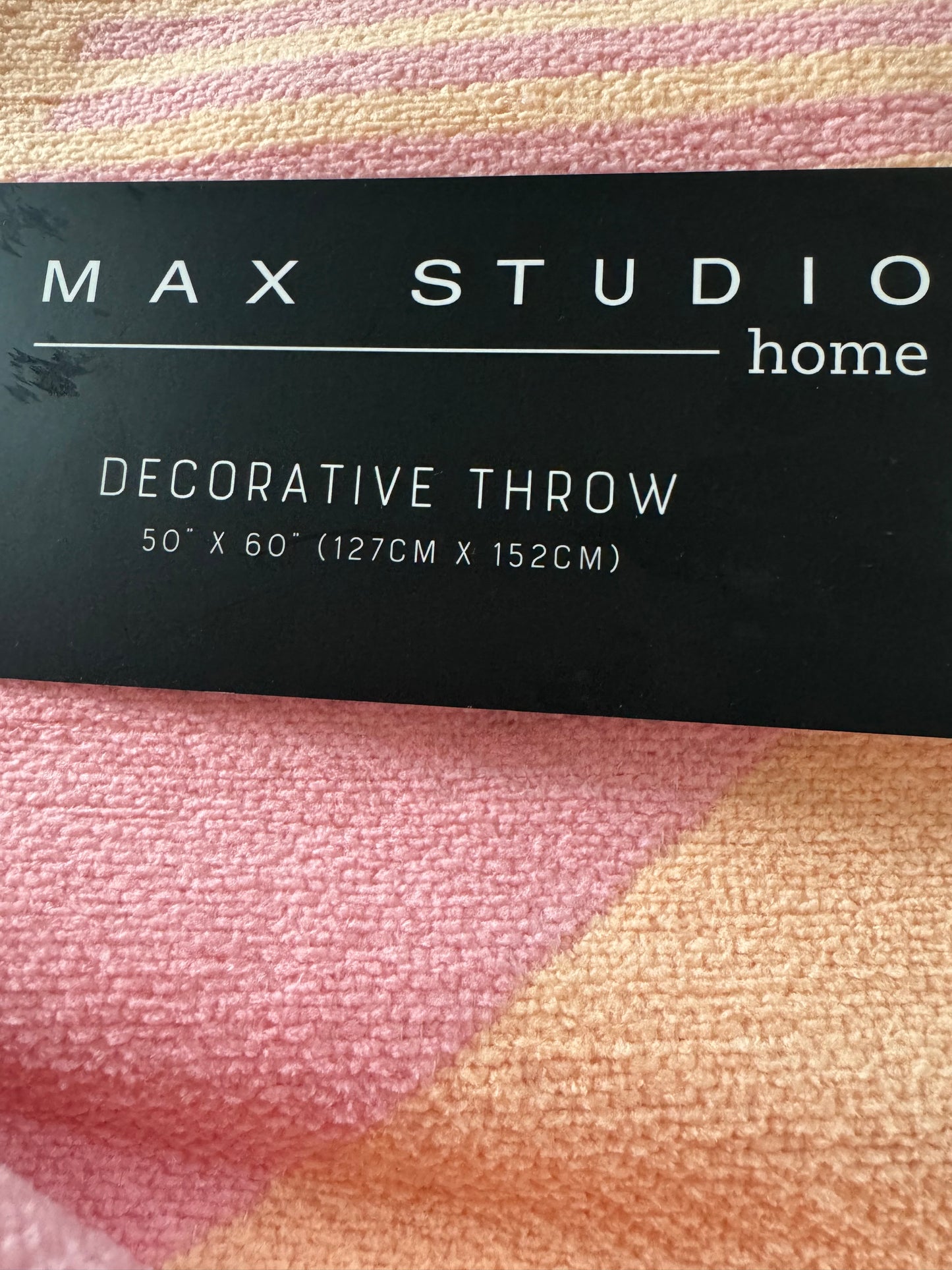 Throw Home Pink Peach Colorblock 50x60