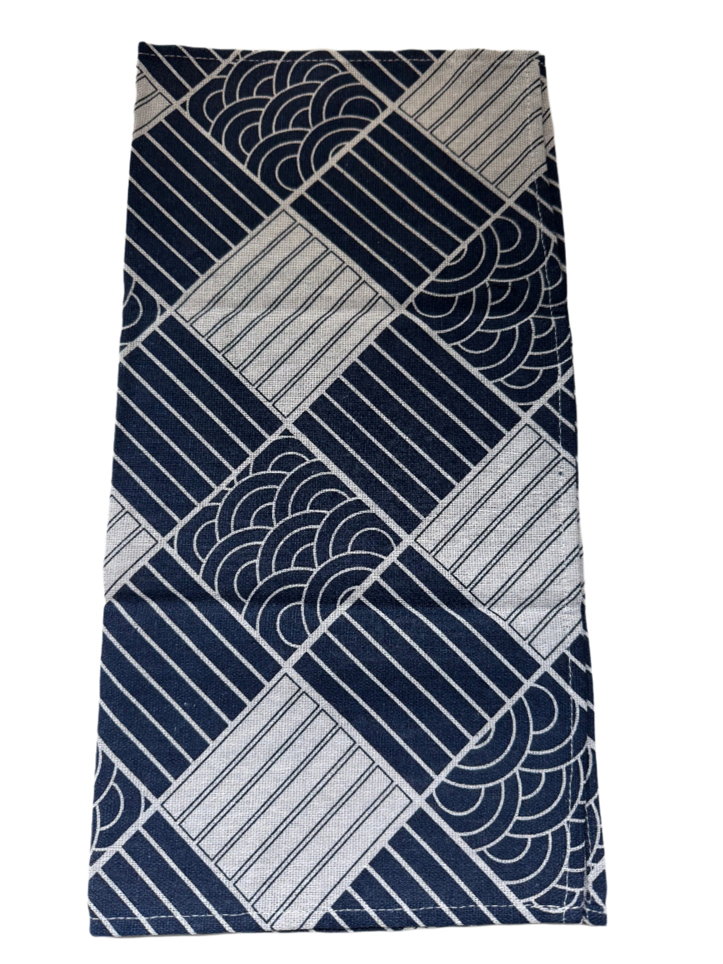 Napkins Japanese 16" x 16" 4 pcs Navy Blue/White