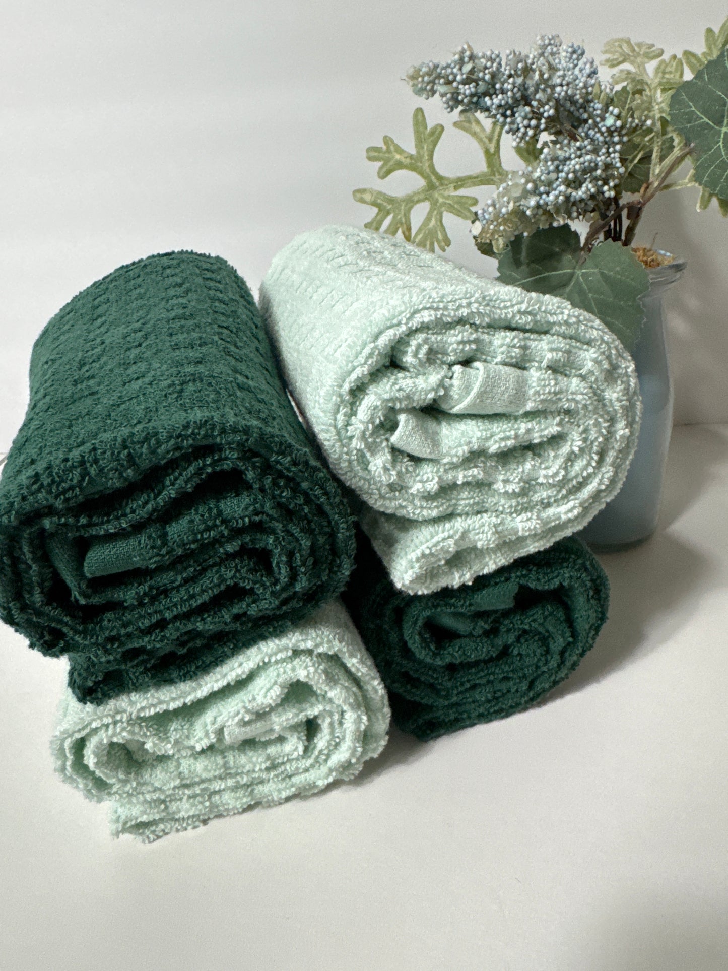 Set of 4 Cotton Kitchen Towels – Assorted Colors, 18” x 28” | Machine Washable