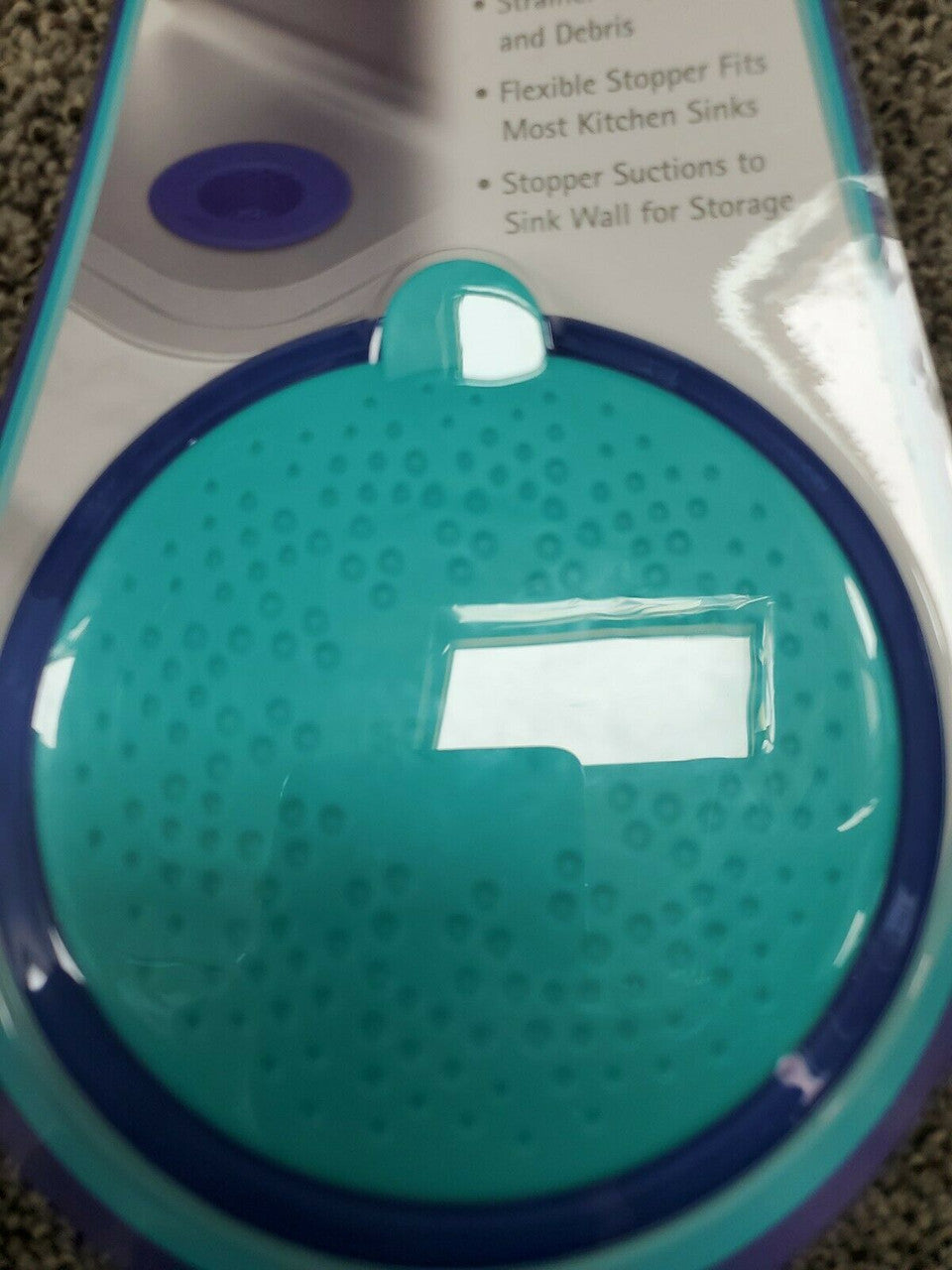 ROBINSON HOME PRODUCTS Blue Squish Sink Strainer&Stopper, Blue 41035