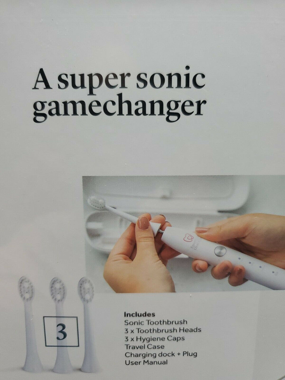 Spotlight Sonic Toothbrush 3 Mode W/ 3 Brush Heads And Case