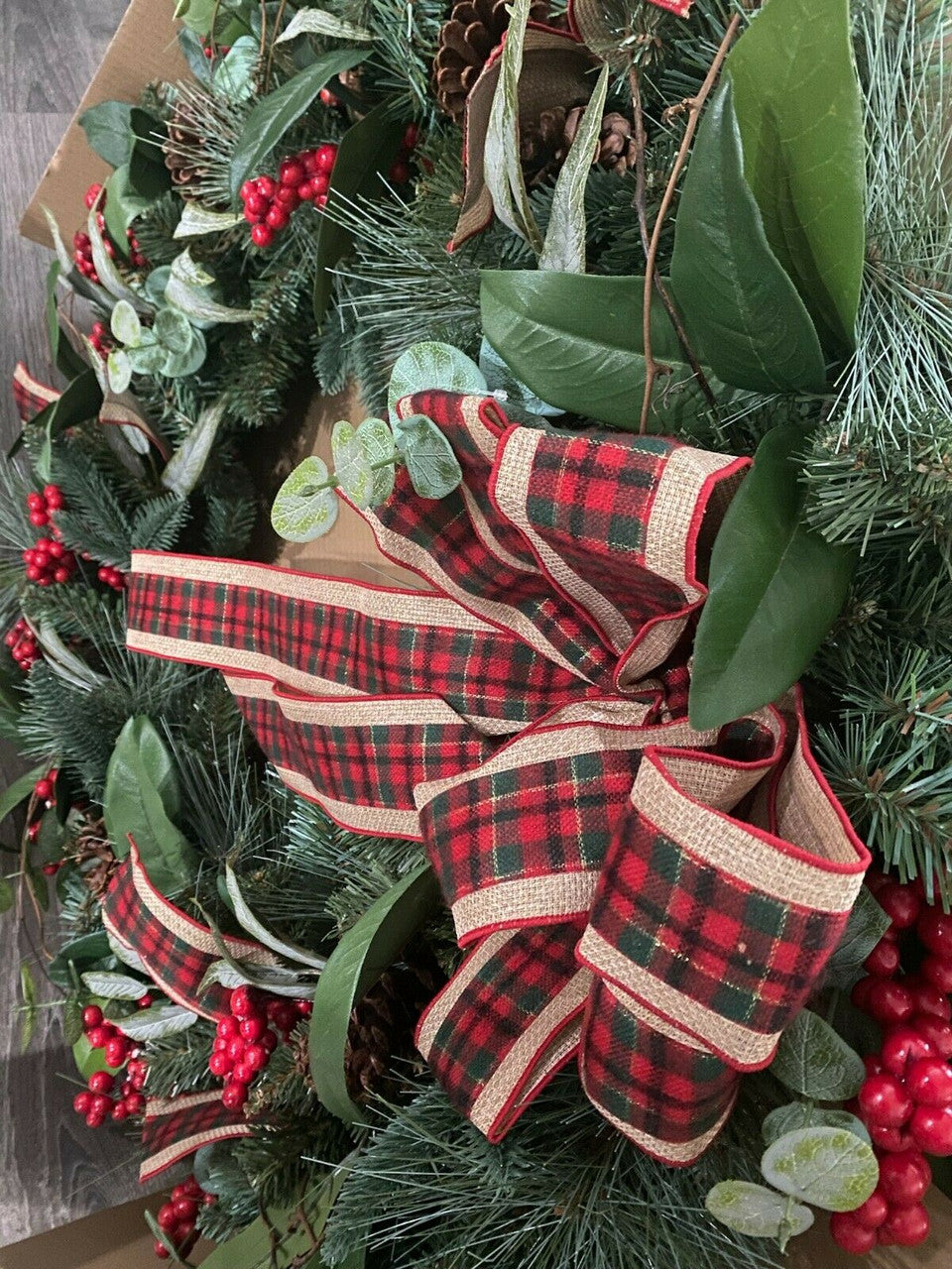 MARTHA STEWART 33" Mixed Floral Plaid Ribbon $299 CLOSEOUT SALE
