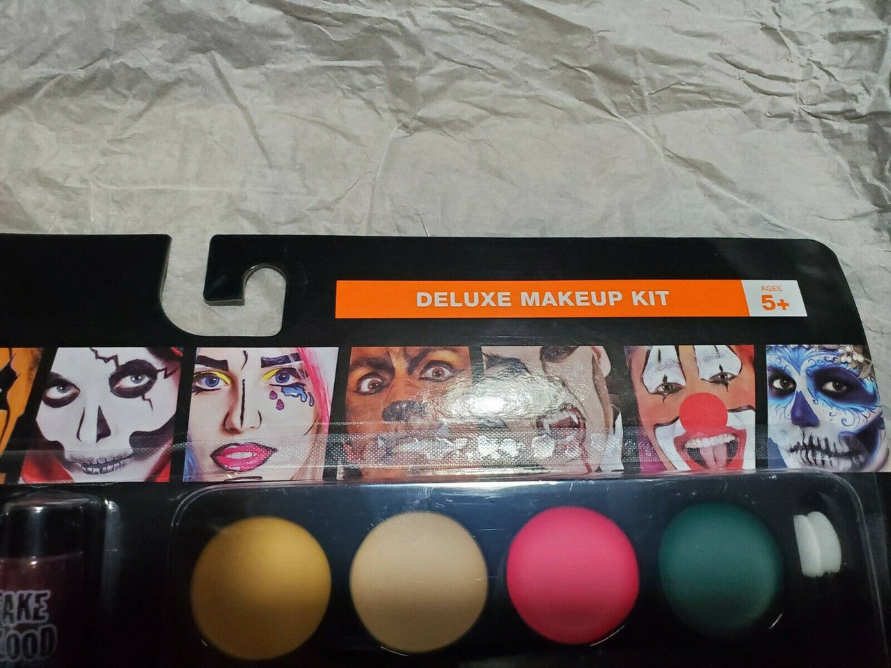 Halloween Deluxe Makeup Kit Grease Face Paint Blood Glitter Gel & HAIR CHALK