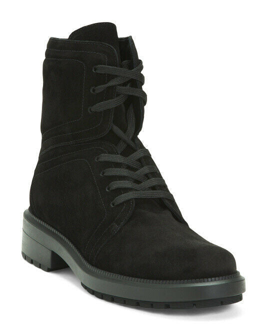 AQUATALIA LUCE Faux Fur Suede Boots 7.5 M Italy Black