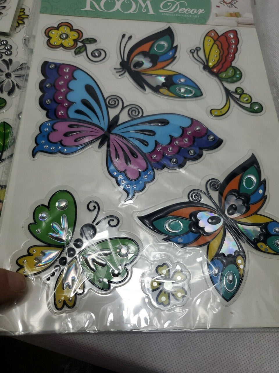 KBI DESIGNS Floral Wall Stickers Room Home Decor Removable LOT OF 10 PACKAGES