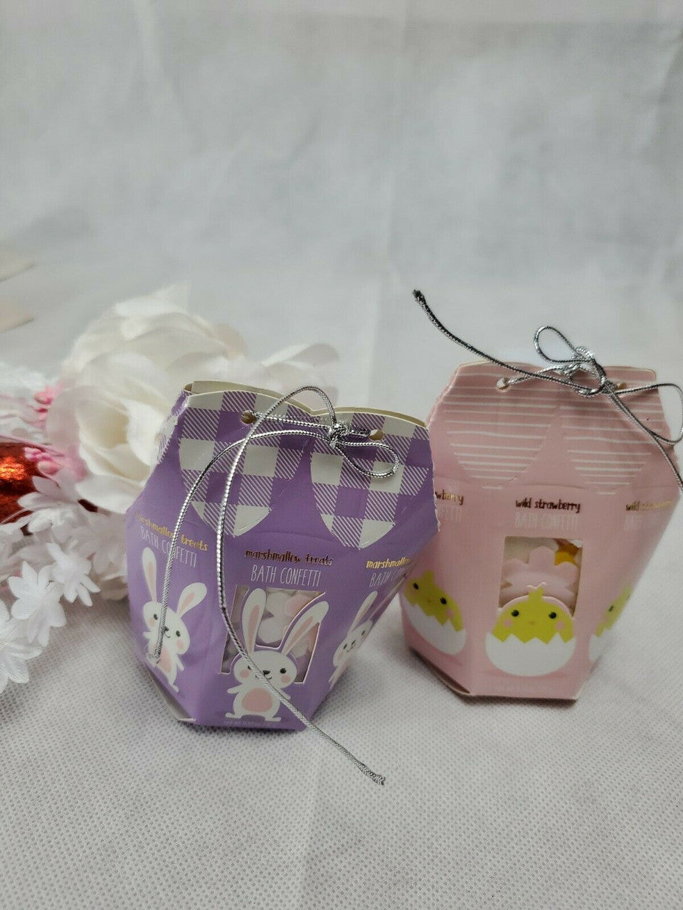 Bath Confetti 2 Pk ~ Holiday Wild Strawberry & Marshmallow Treat Scents & Shapes