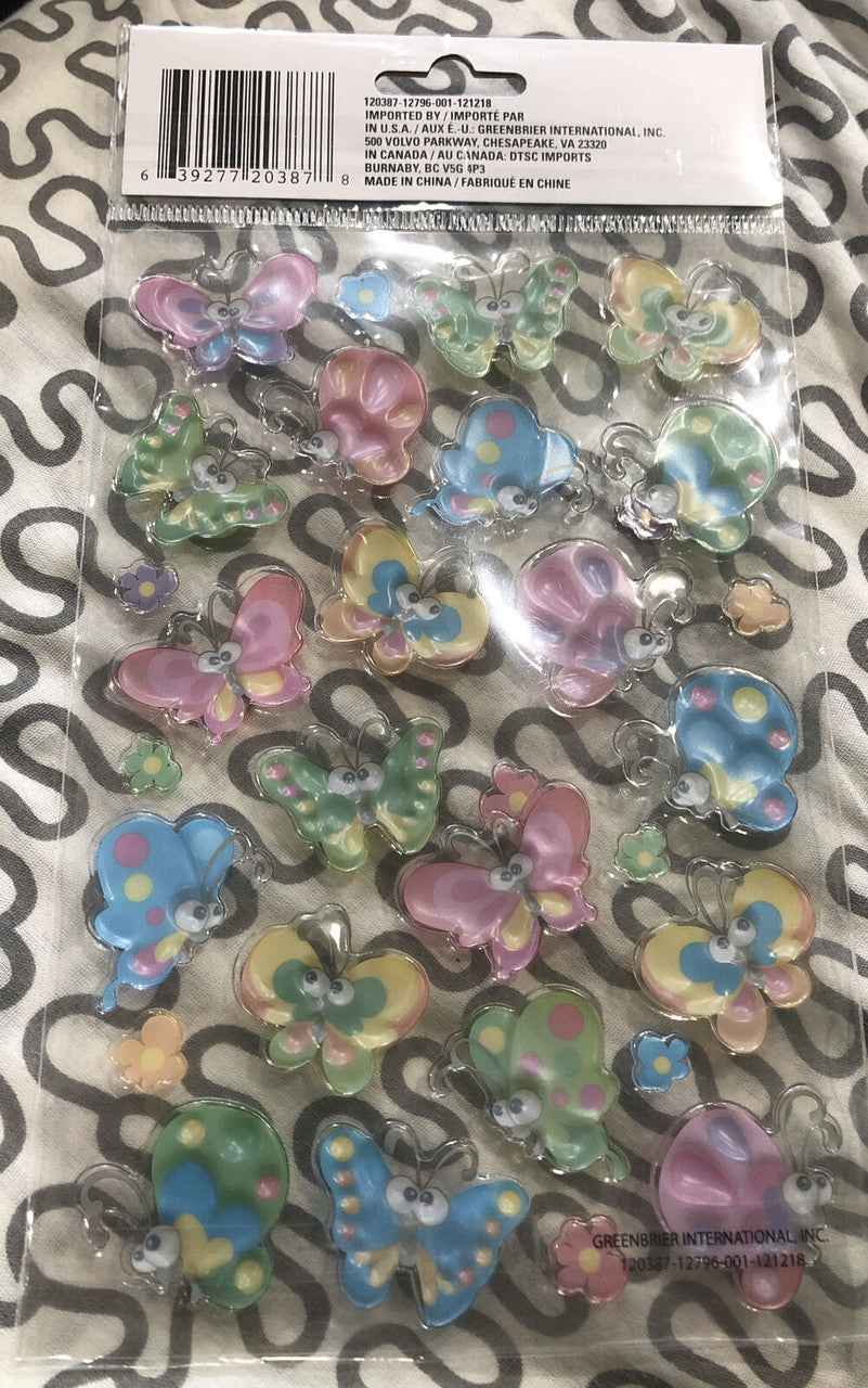 Jot pop-up butterfly stickers 30 count
