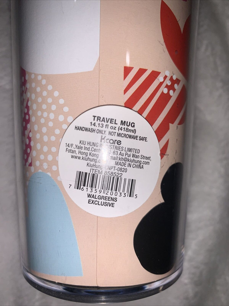 Disney “Happy Valentines” Travel Mug 14.13fl Oz.