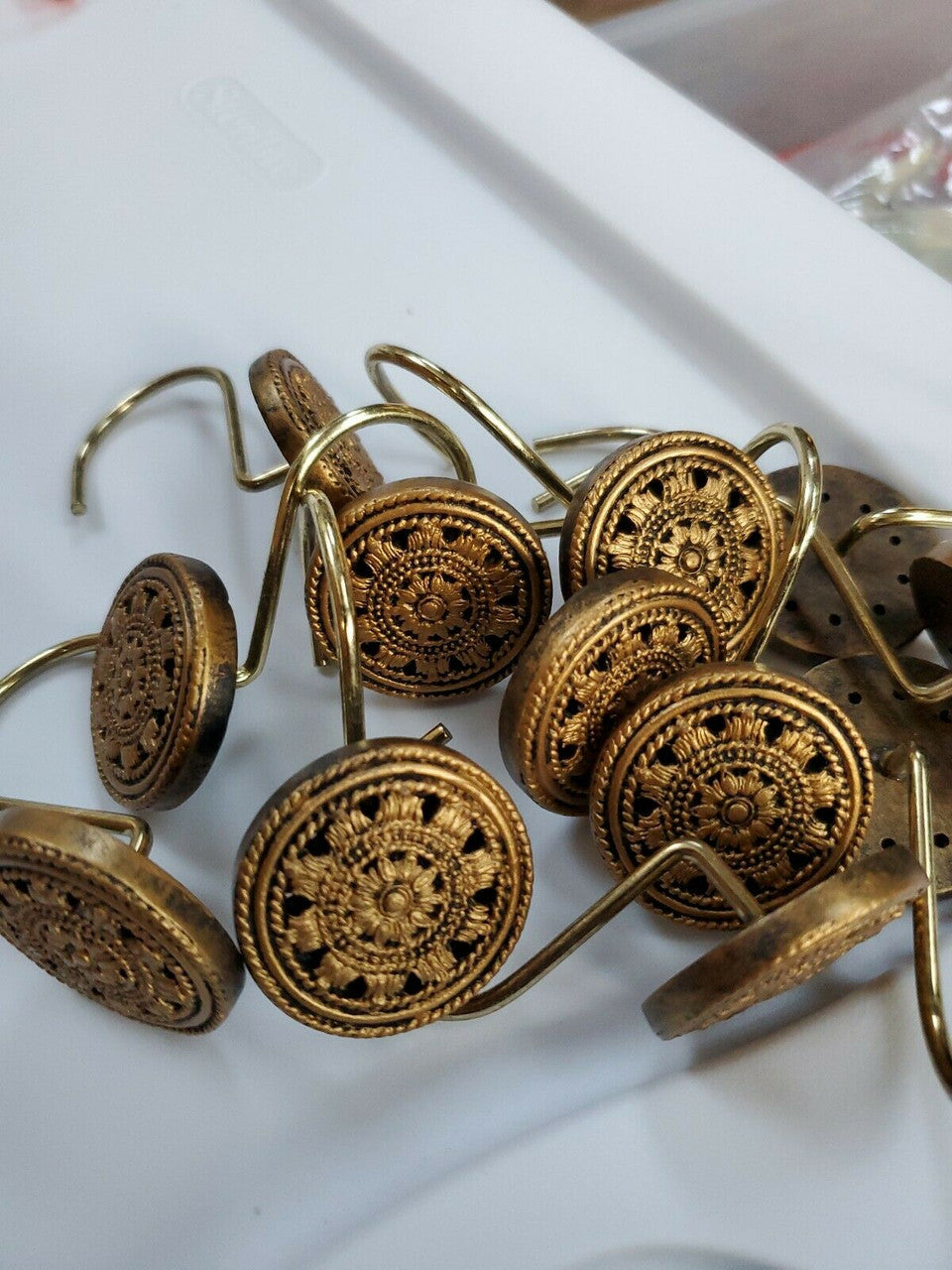 Set Of 12 Round Shape Shower Hooks Cute unbranded