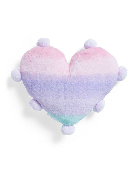 ISAAC MIZRAHI 23" x18" Mystic Faux Fur Heart Pillow