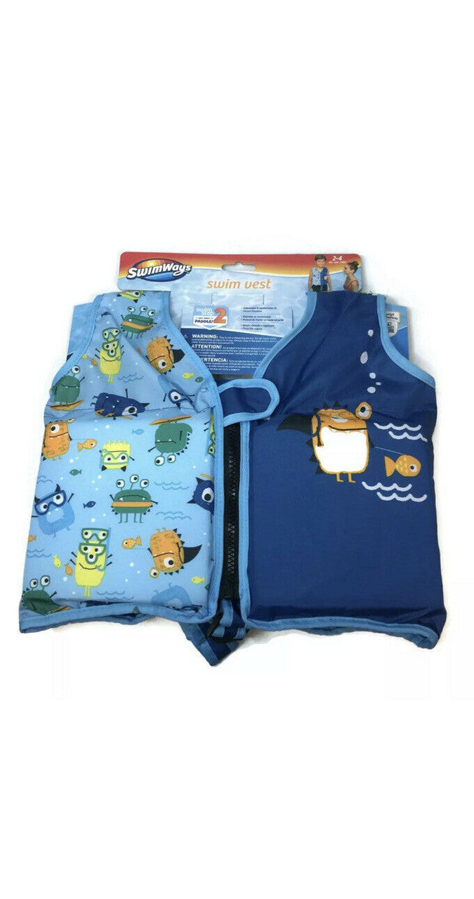 Swim Ways Swim Vest Step 2 Blue Zip Up 2-4 Yrs
