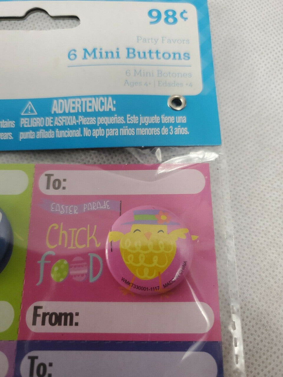Easter Game Tablets &Mini Buttons Gifts Party Goodies LOT 4 packages