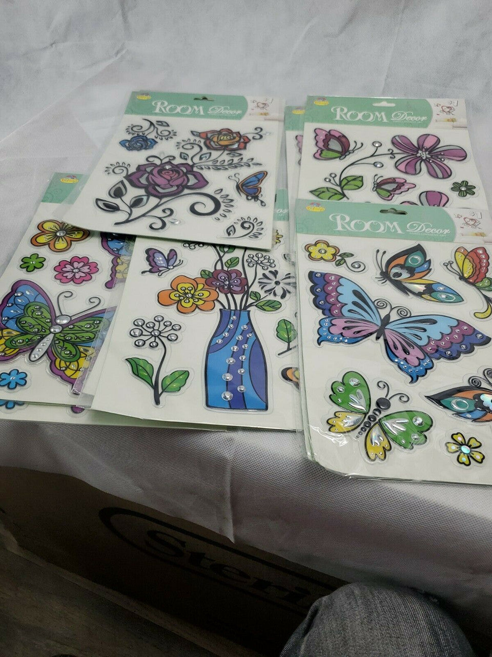 KBI DESIGNS Floral Wall Stickers Room Home Decor Removable LOT OF 10 PACKAGES