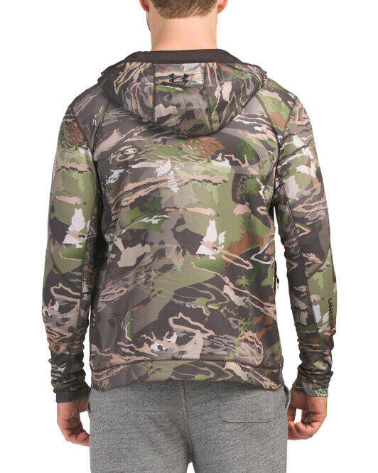 UNDER ARMOUR Threadborne Stix Fleece Full Zip Hoodie Size S