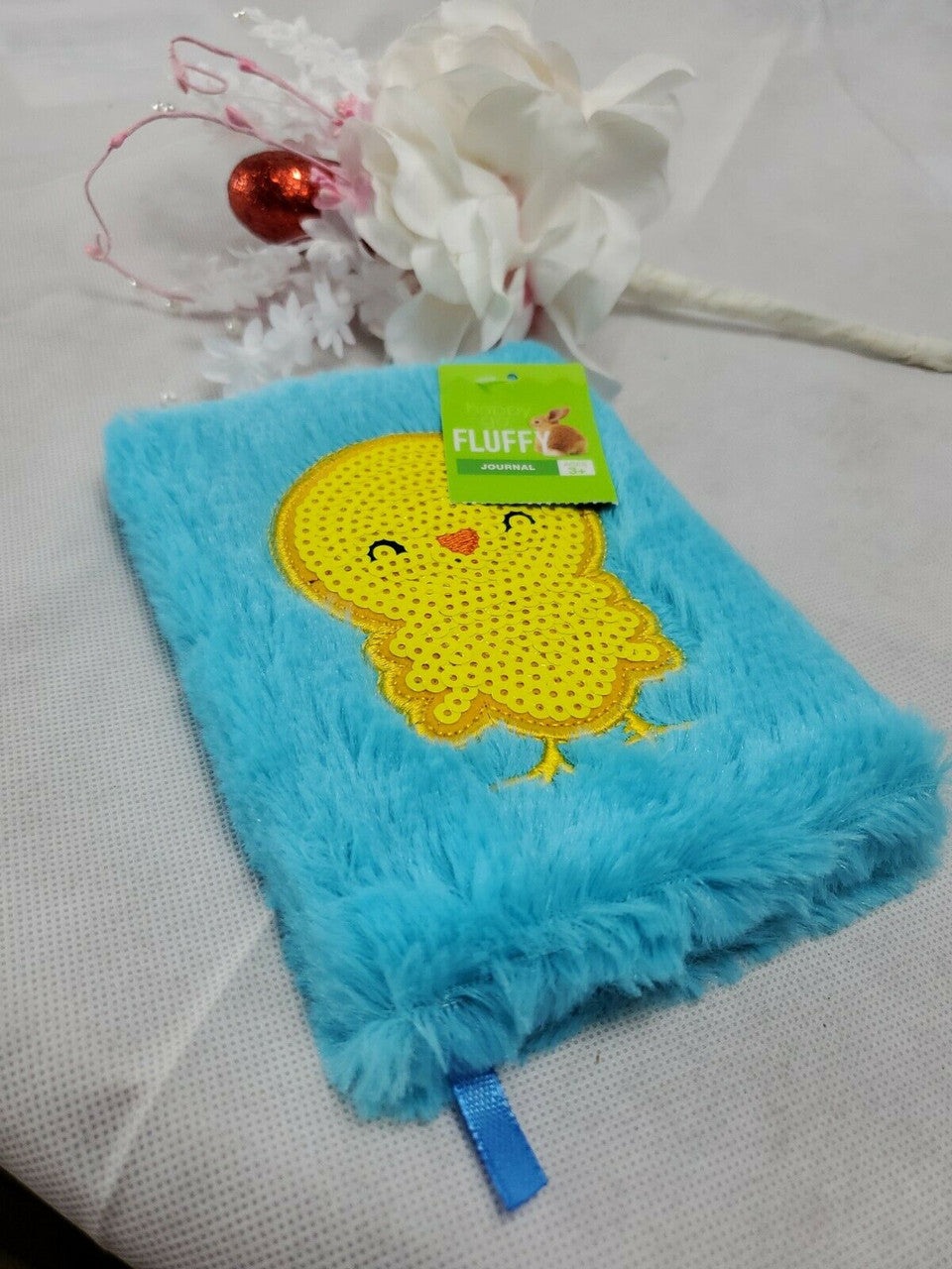 HAPPY GO FLUFFY Fur Puffy Chic Journal Kids Notebook Diary 6” Blue