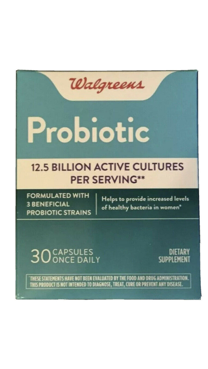Walgreens Probiotic, Dietary Supplement, 30 Capsules Once Daily Exp. 11/2021