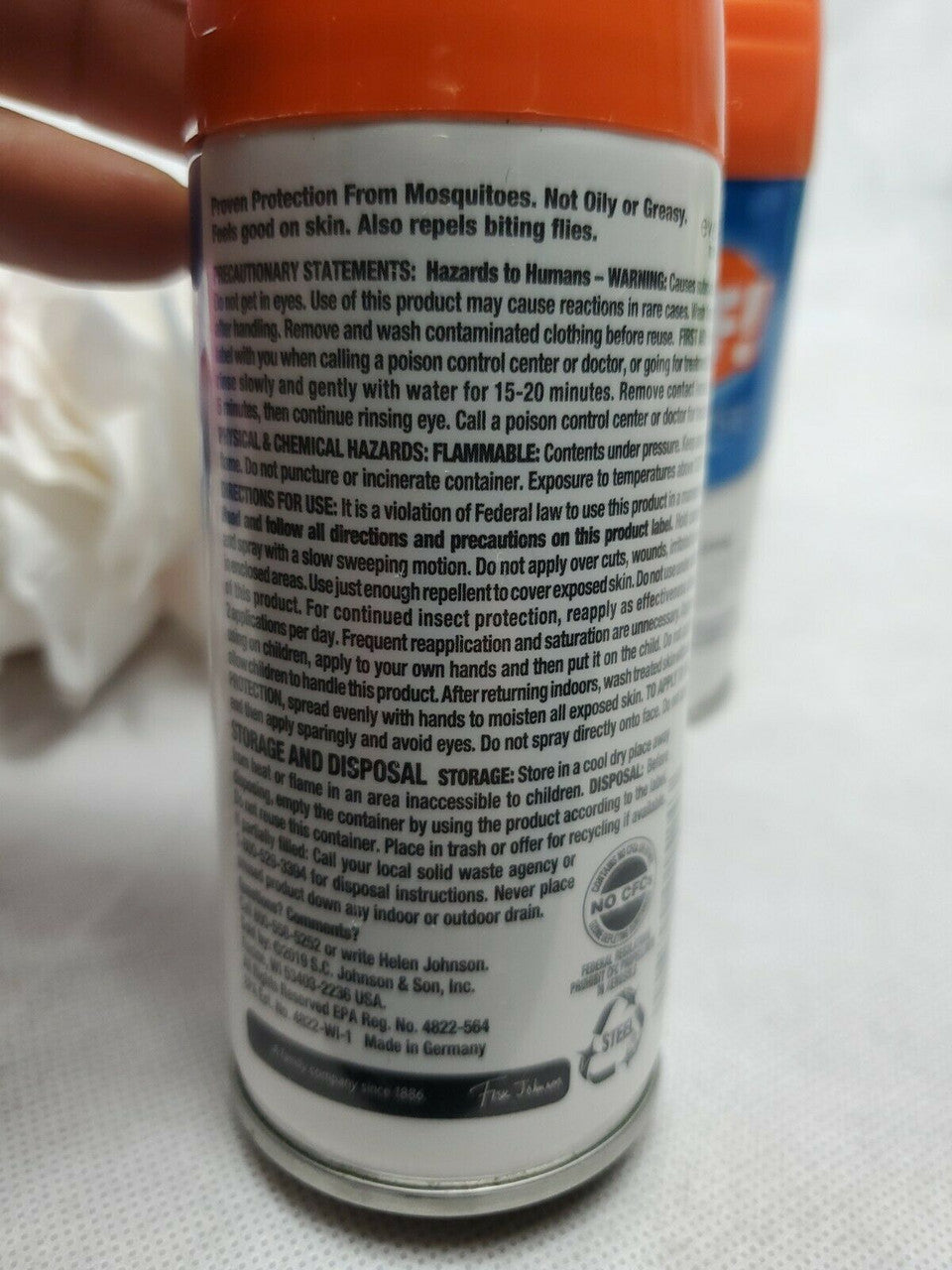 Lot of 3 OFF Defense Insect Repellent 1 with picaridin 5oz cans