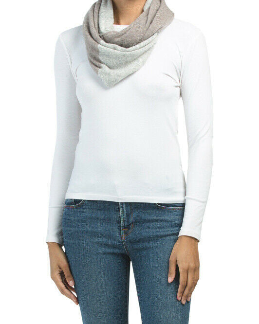 100% 2-ply Cashmere Color Blocked Infinity Scarf RACHEL ROY