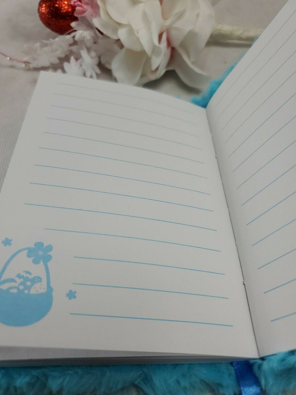 HAPPY GO FLUFFY Fur Puffy Chic Journal Kids Notebook Diary 6” Blue