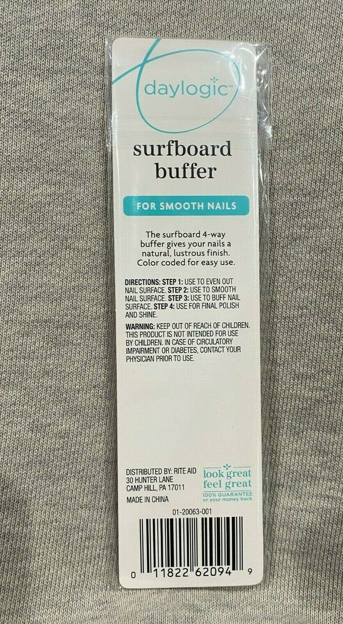 Daylogic 4 way Surfboard Buffer Smooth Nails natural lustrous finish color coded