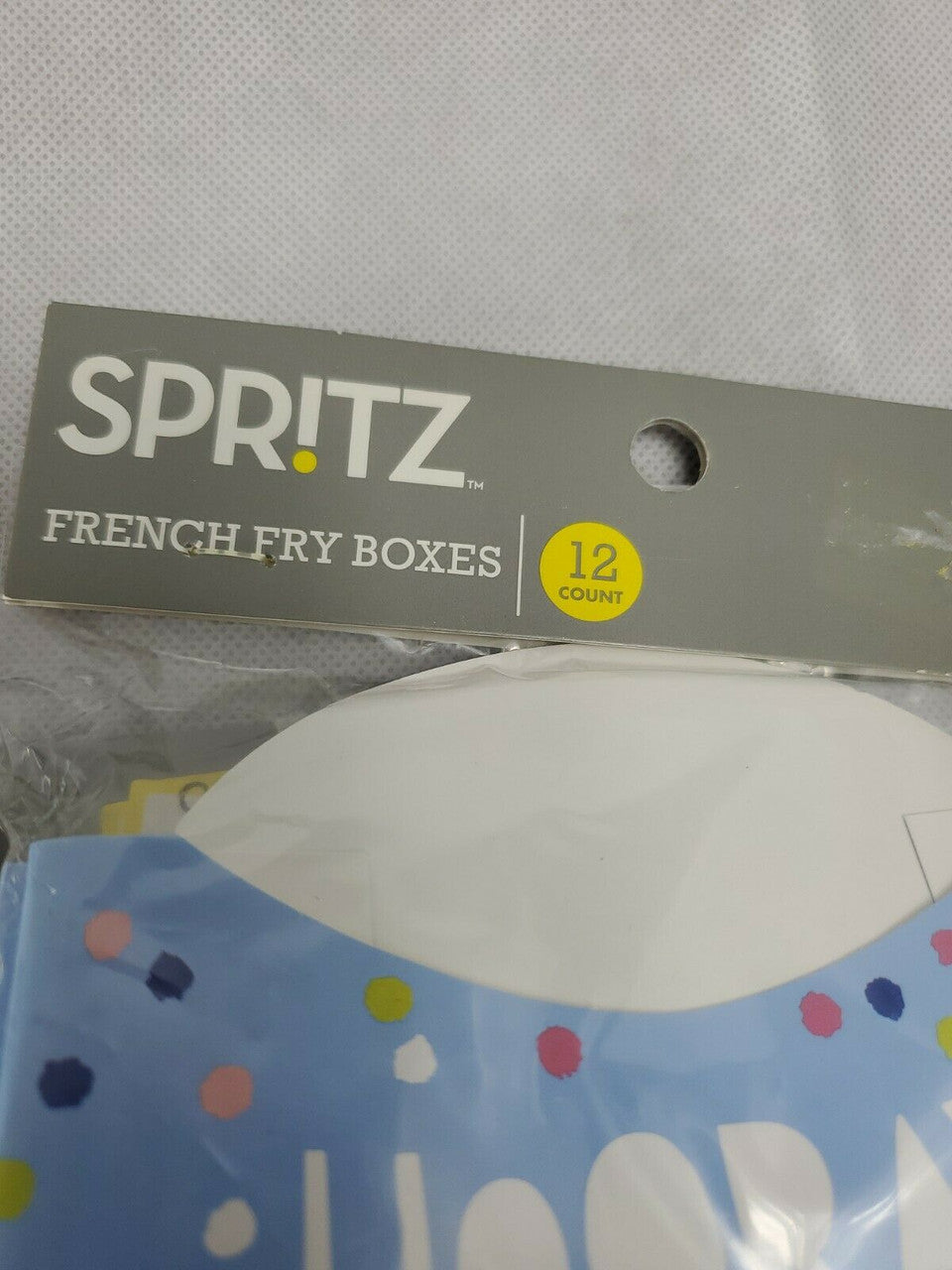 SPIRITZ Hooray Hooray French Fry Boxes 12ct. Party Decor Supplies LOT OF 4