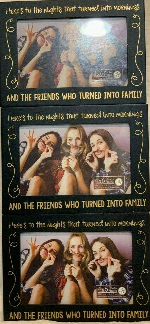 Set of 3 4 x 6 Photo Frames Here's To The Nights