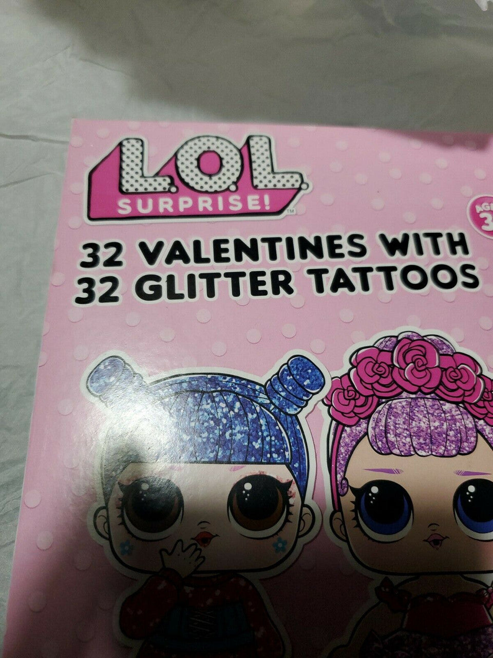L.O.L. Surprise! 32 Count Valentines Cards With Glitter Tattoos