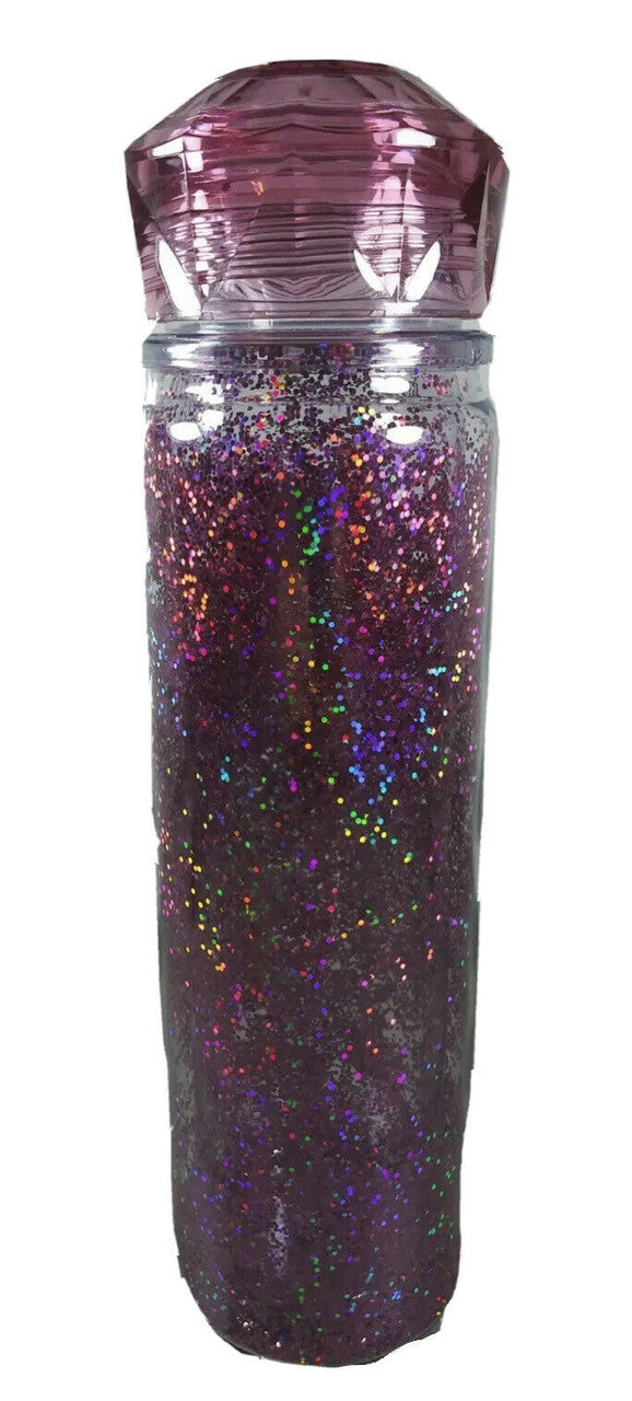 Gem Top Pink Confetti Double Wall Water Bottle 18.6 fl oz