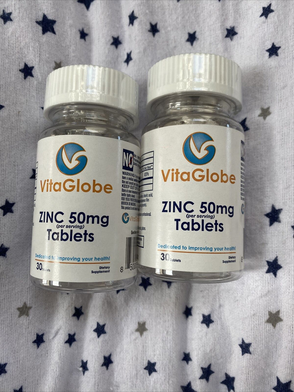 2 Pc VitaGlobe Zinc 50 Mg 30 Tablets
