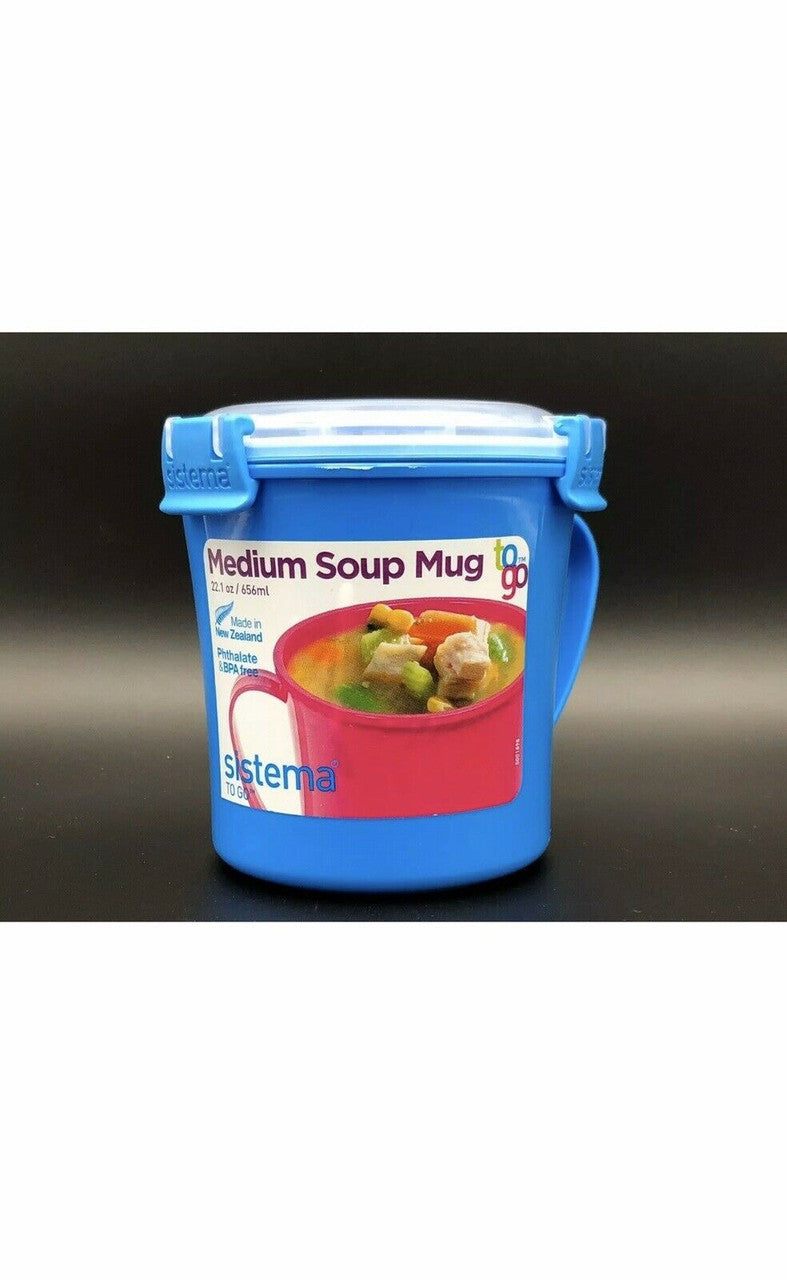 Sistema Soup Mug To Go 22 Oz Blue