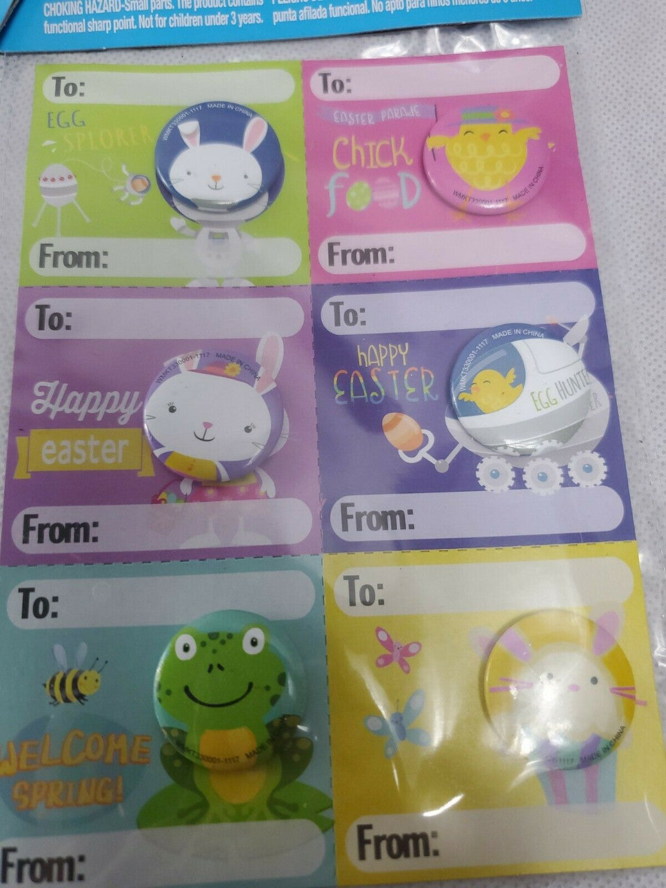 Easter Game Tablets &Mini Buttons Gifts Party Goodies LOT 4 packages