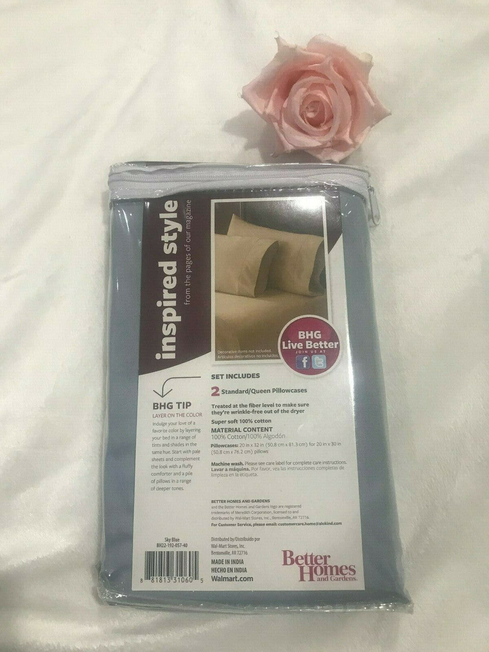 Better Home and Garden 300 THREAD COUNT Cotton  QUEEN Size Pillowcases