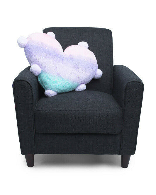 ISAAC MIZRAHI 23" x18" Mystic Faux Fur Heart Pillow
