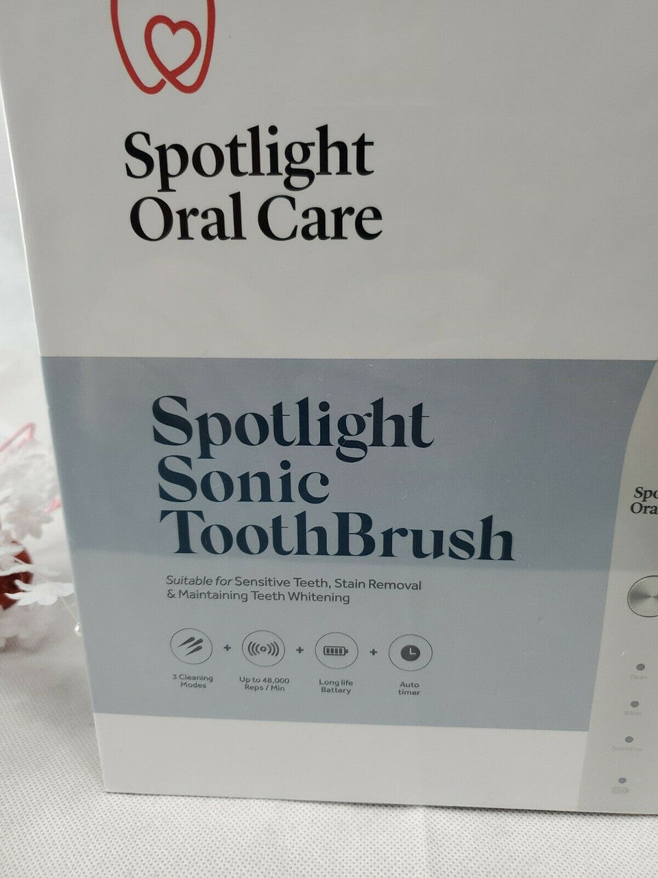 Spotlight Sonic Toothbrush 3 Mode W/ 3 Brush Heads And Case