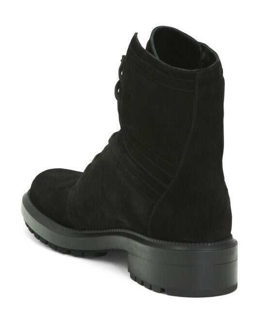AQUATALIA LUCE Faux Fur Suede Boots 7.5 M Italy Black