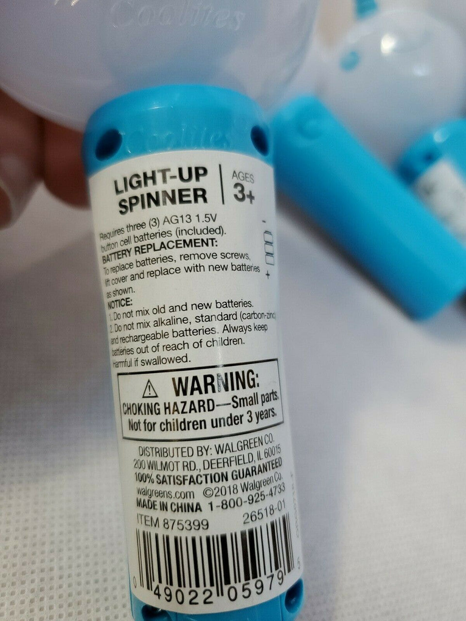 CoolLite Light Up Spinner Toy Unicorn Wale Battery OP Hand Held 3+ Lot of 6