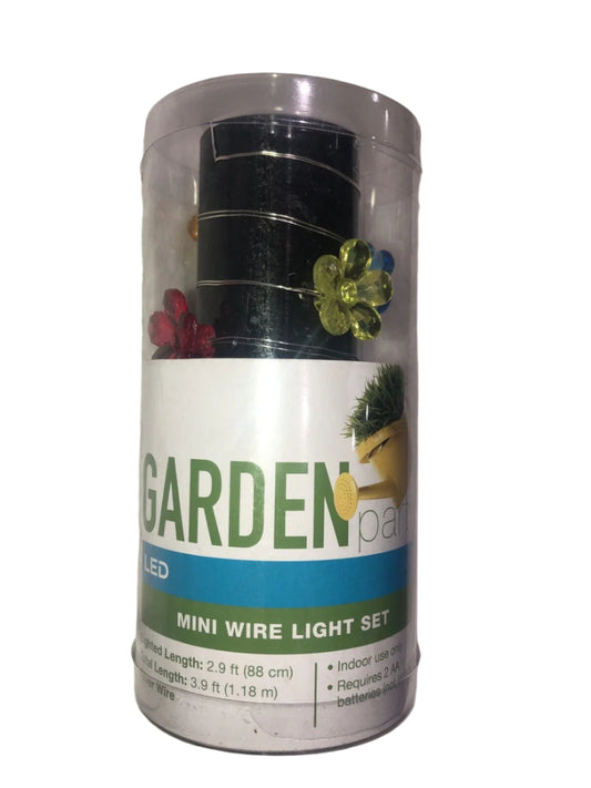 Mini LED wire lights with flower caps in plastic container – Festive Voice Fashion assortment