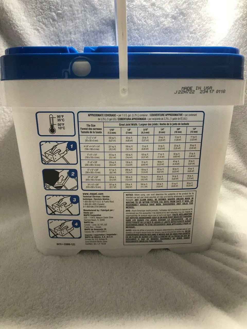 Mapei Flexicolor CQ Ready to Use Grout w/ Color Coated Quartz 1 gal GRAY