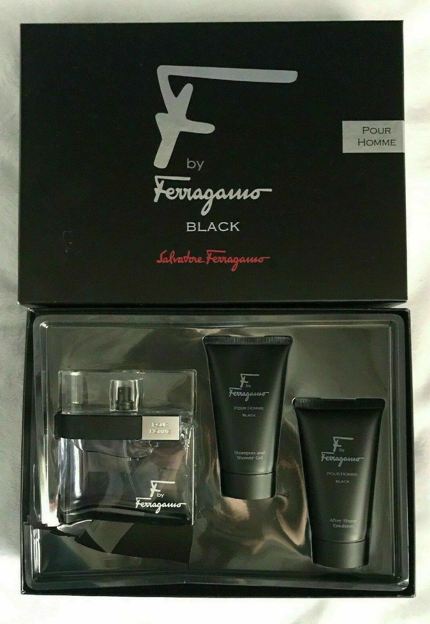 Men’s 3-piece fragrance gift set with Eau de Toilette, shower gel, and after shave emulsion in black box