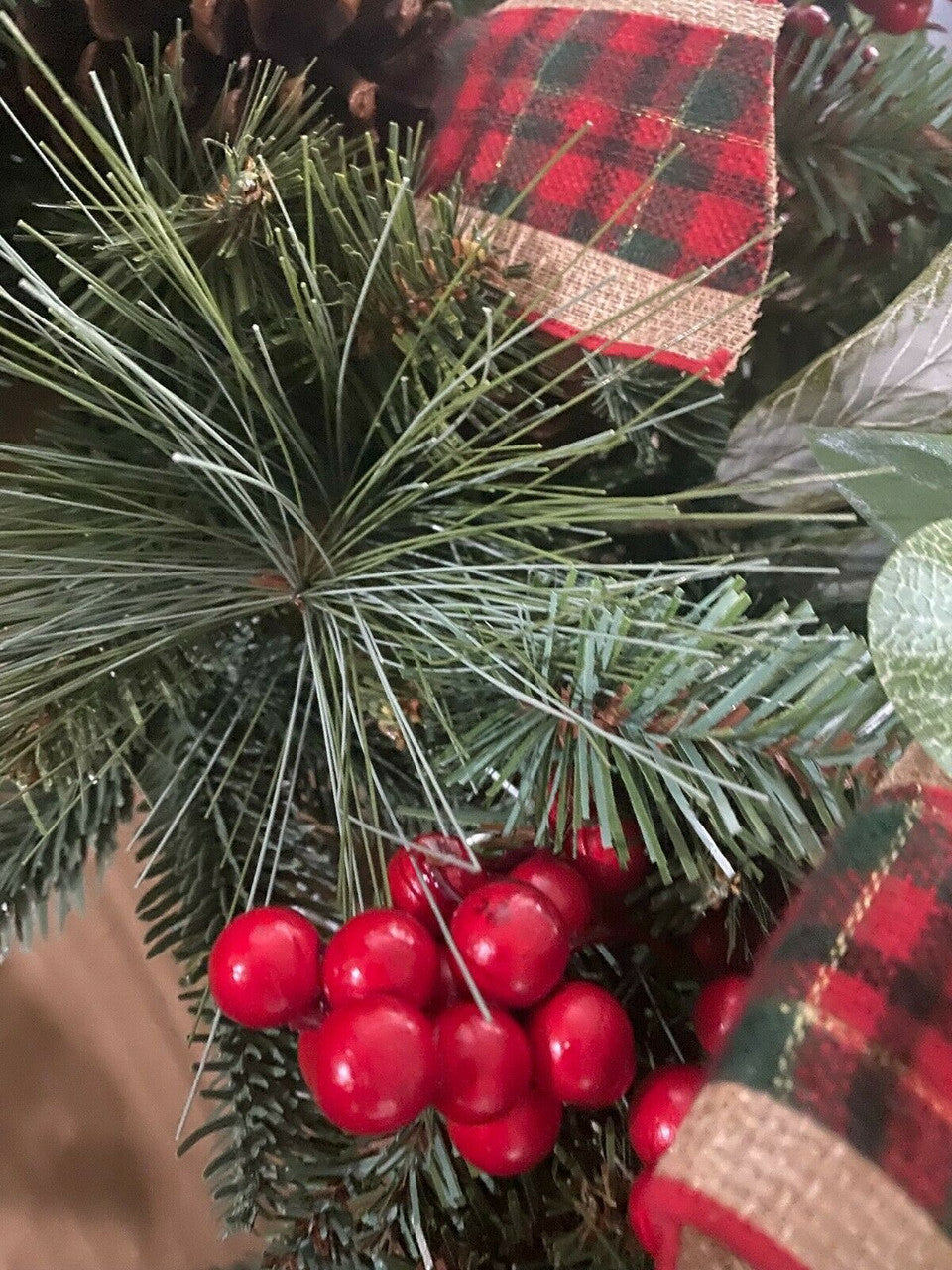 MARTHA STEWART 33" Mixed Floral Plaid Ribbon $299 CLOSEOUT SALE
