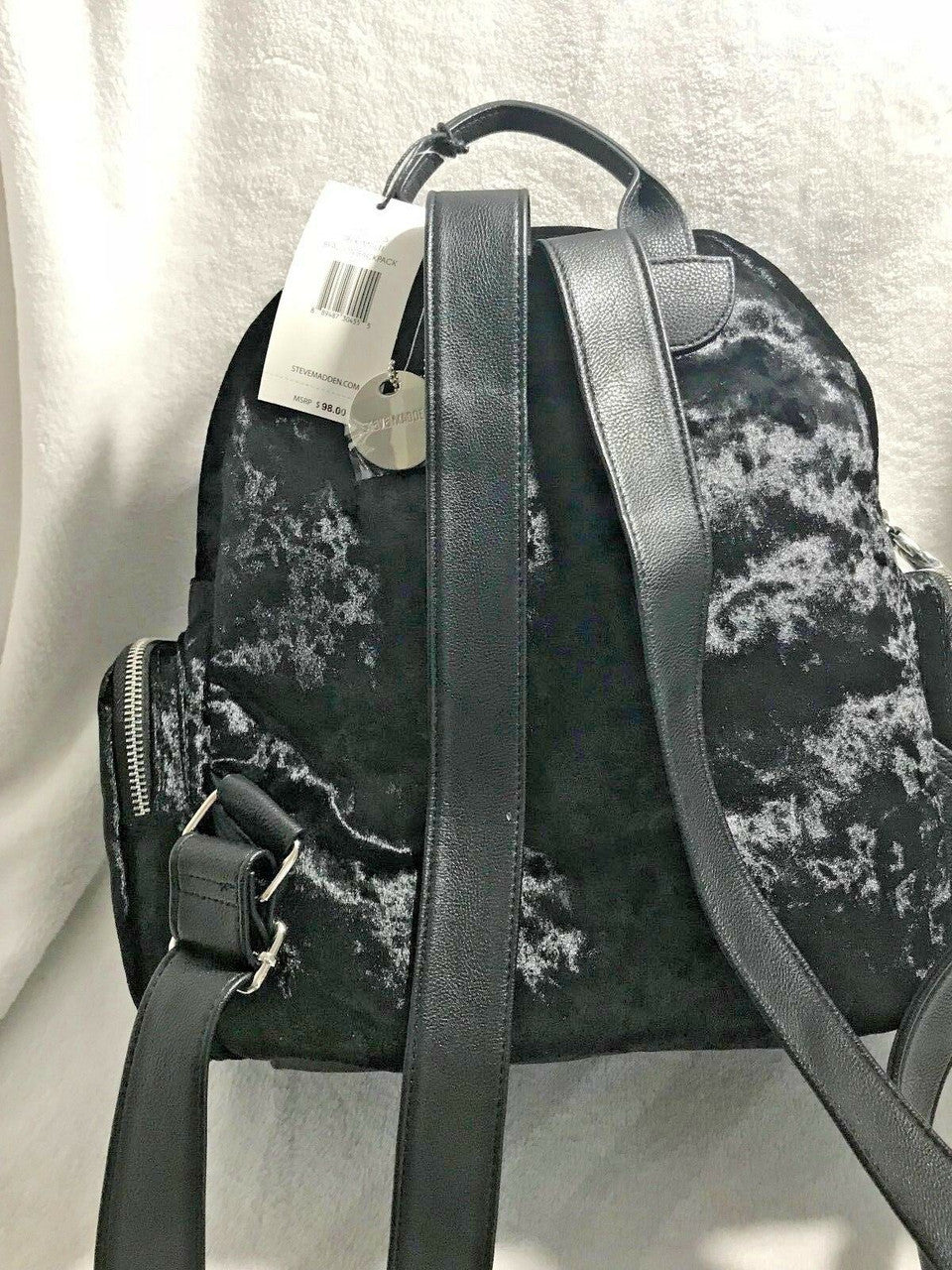 STEVE MADDEN Bfallon Backpack Black Velvet Sequin