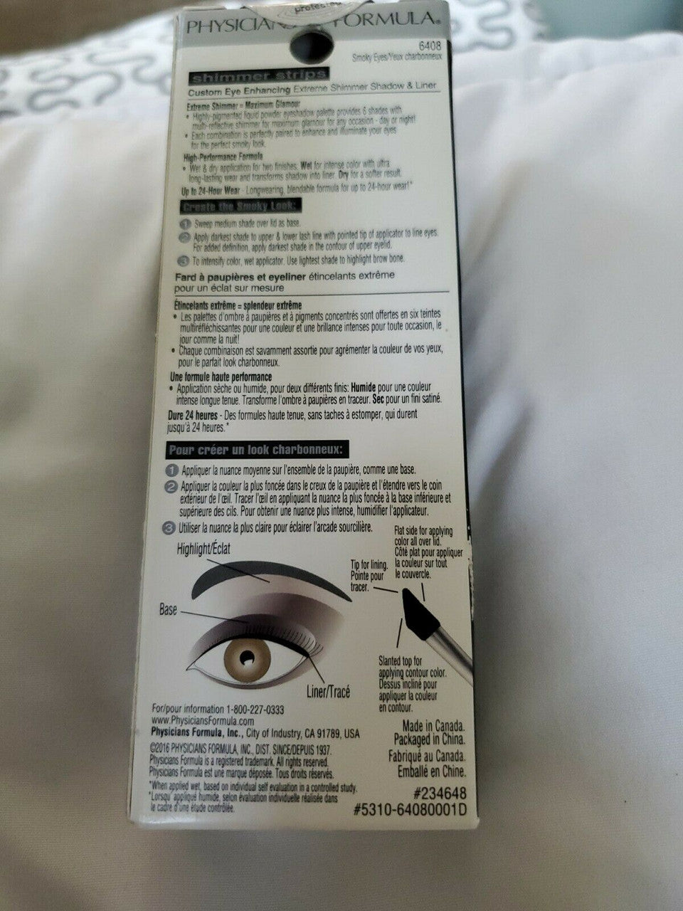 Physicians Formula Shimmer Strips Shadow & Liner 6408 SMOKEY EYES