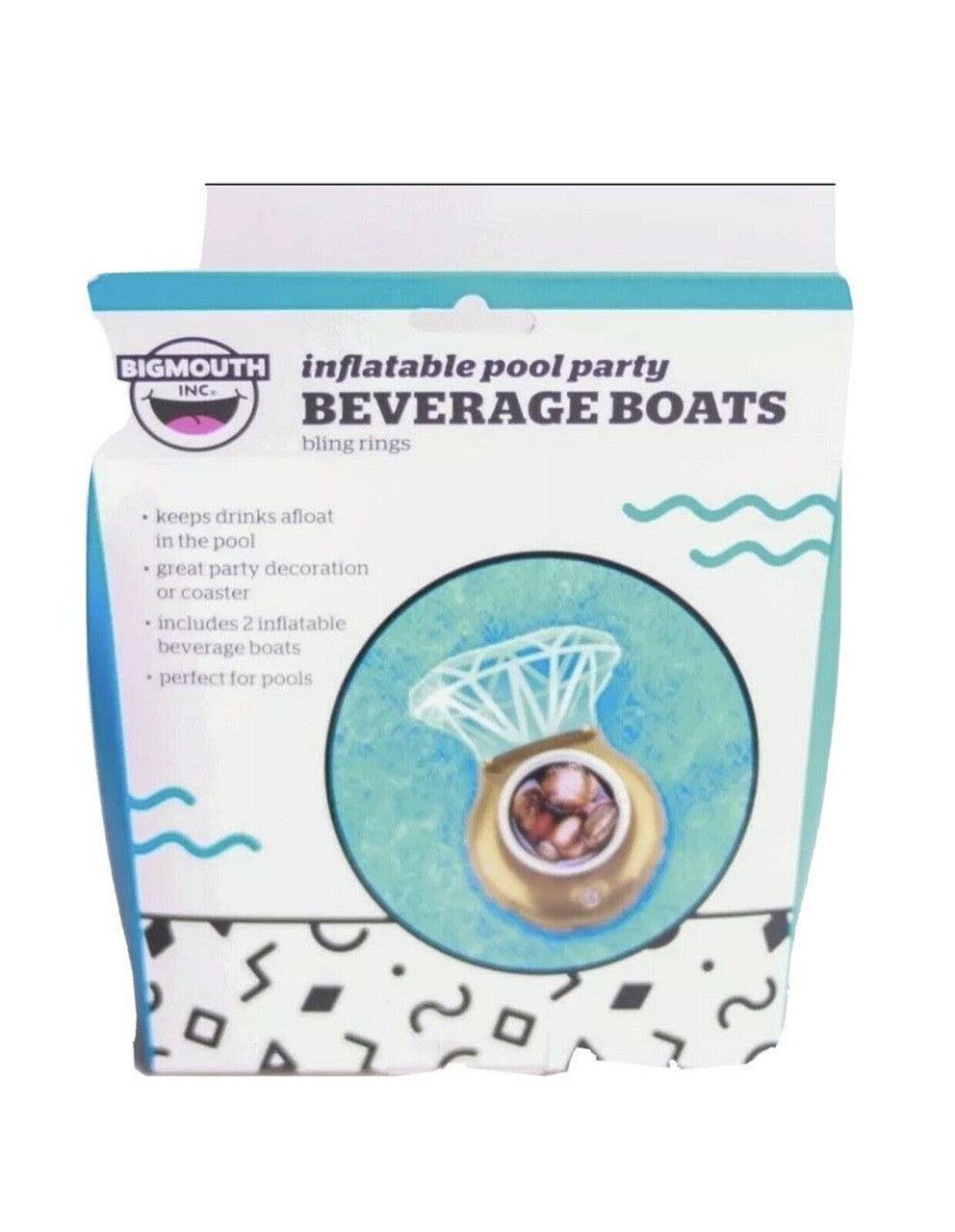 Big Mouth Pool Party Drink Floats Inflatable Pool Beverage Boats Ring Float 2 Pk