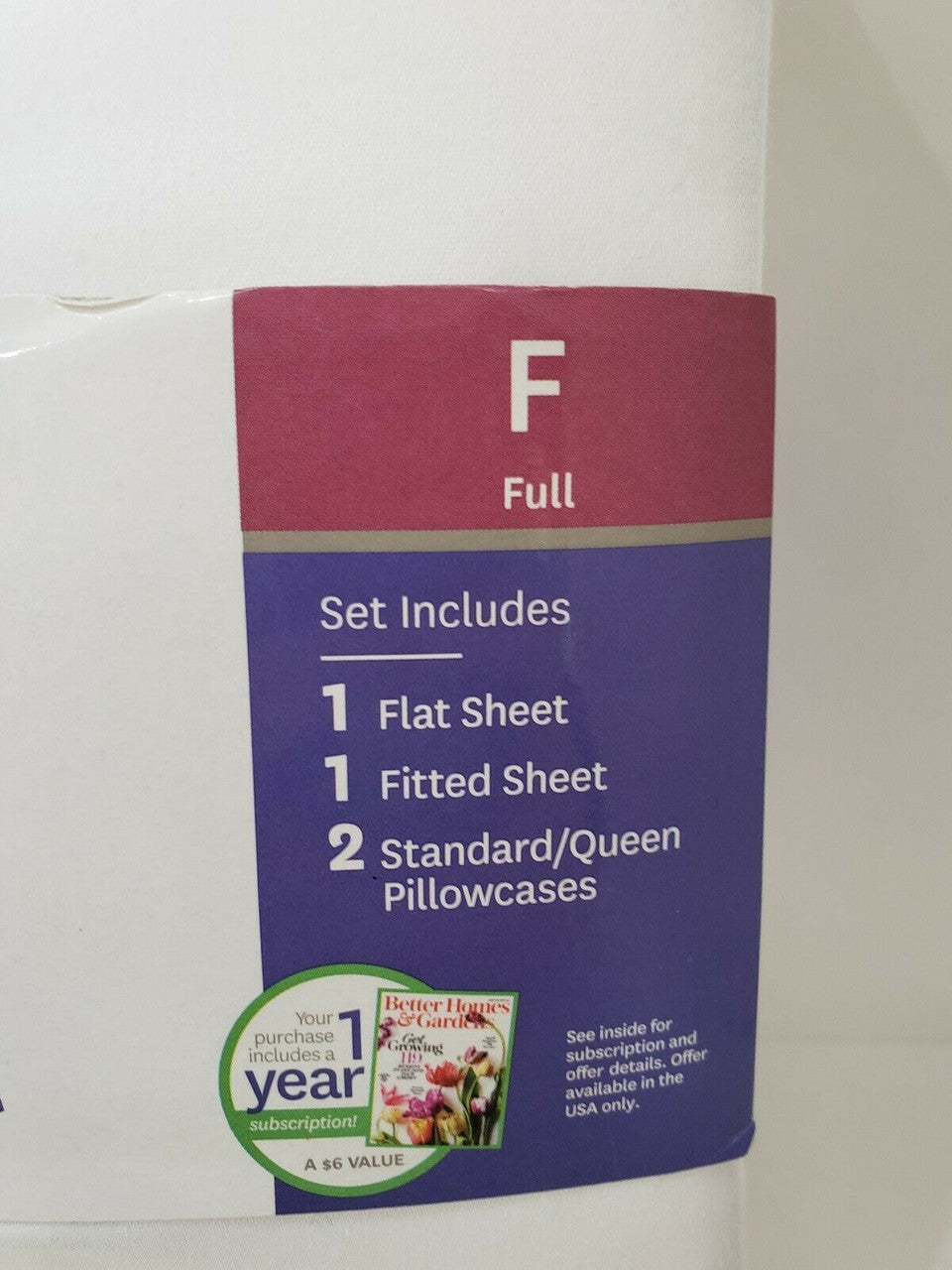Better Homes and Gardens Full Sheet Set 400 Thread Count Cotton Arctic White
