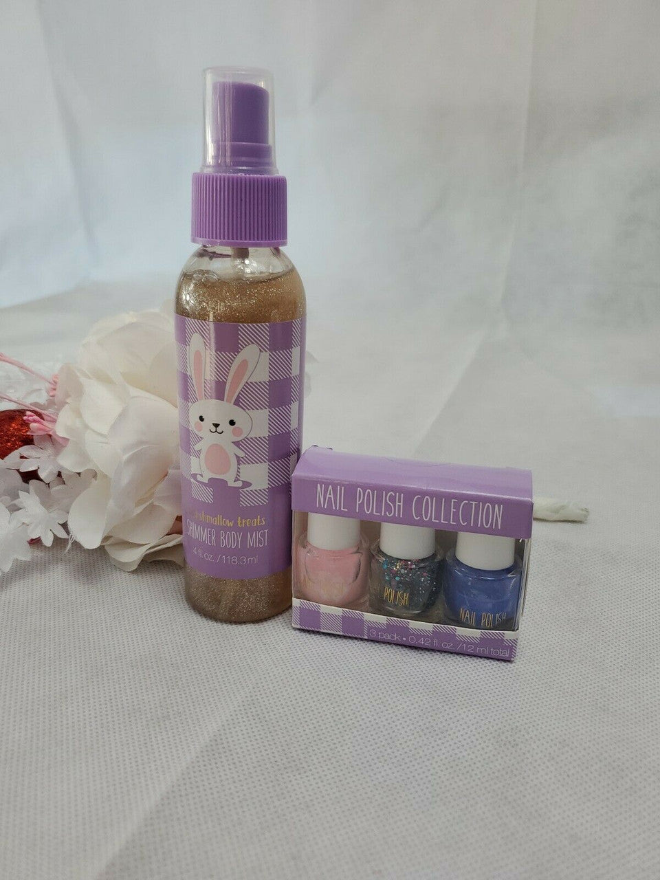 GROOVI Marshmallow Treat Summer Body Spray 4fl oz &3 pack nail polish