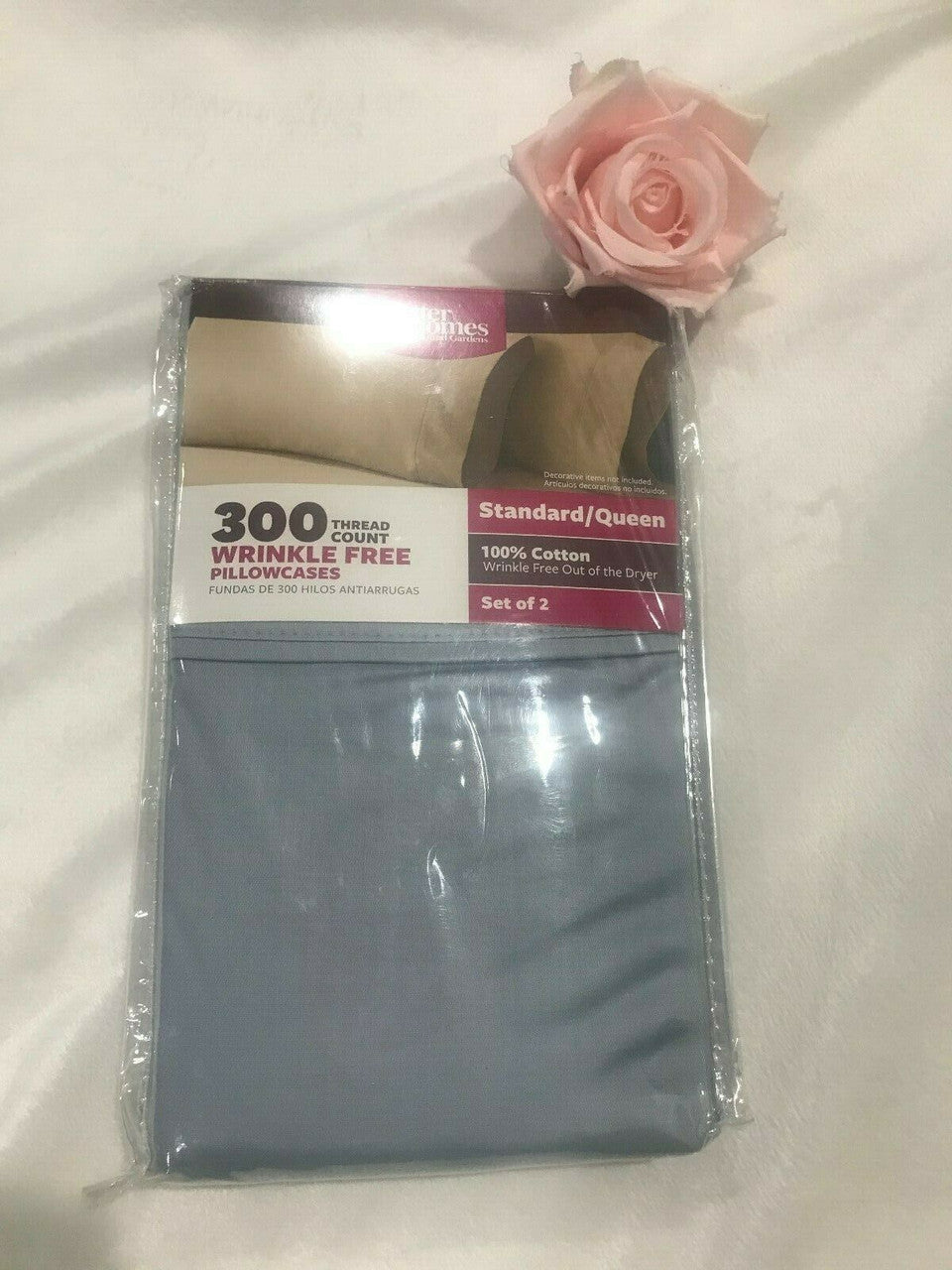 Better Home and Garden 300 THREAD COUNT Cotton  QUEEN Size Pillowcases