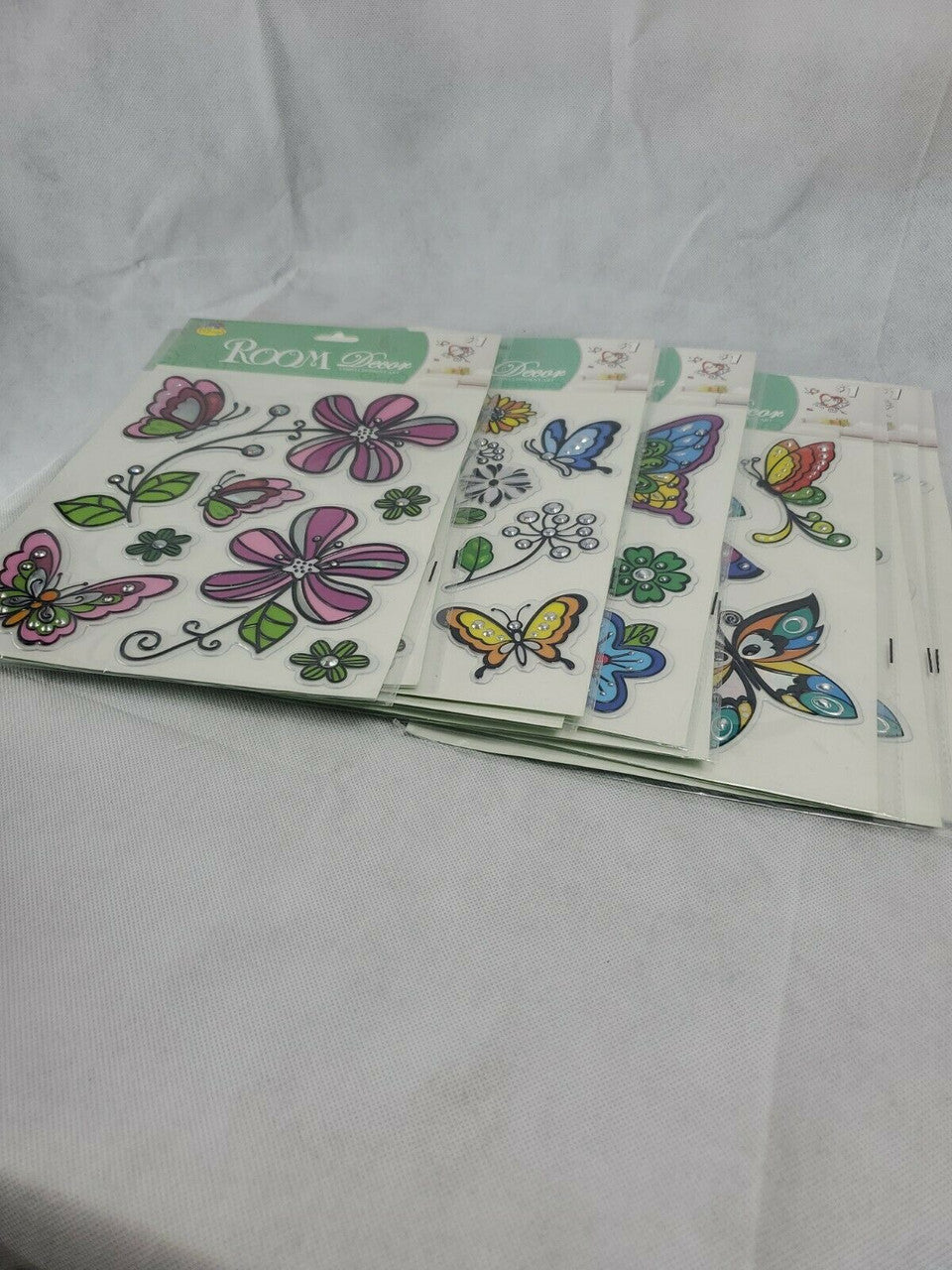 KBI DESIGNS Floral Wall Stickers Room Home Decor Removable LOT OF 10 PACKAGES