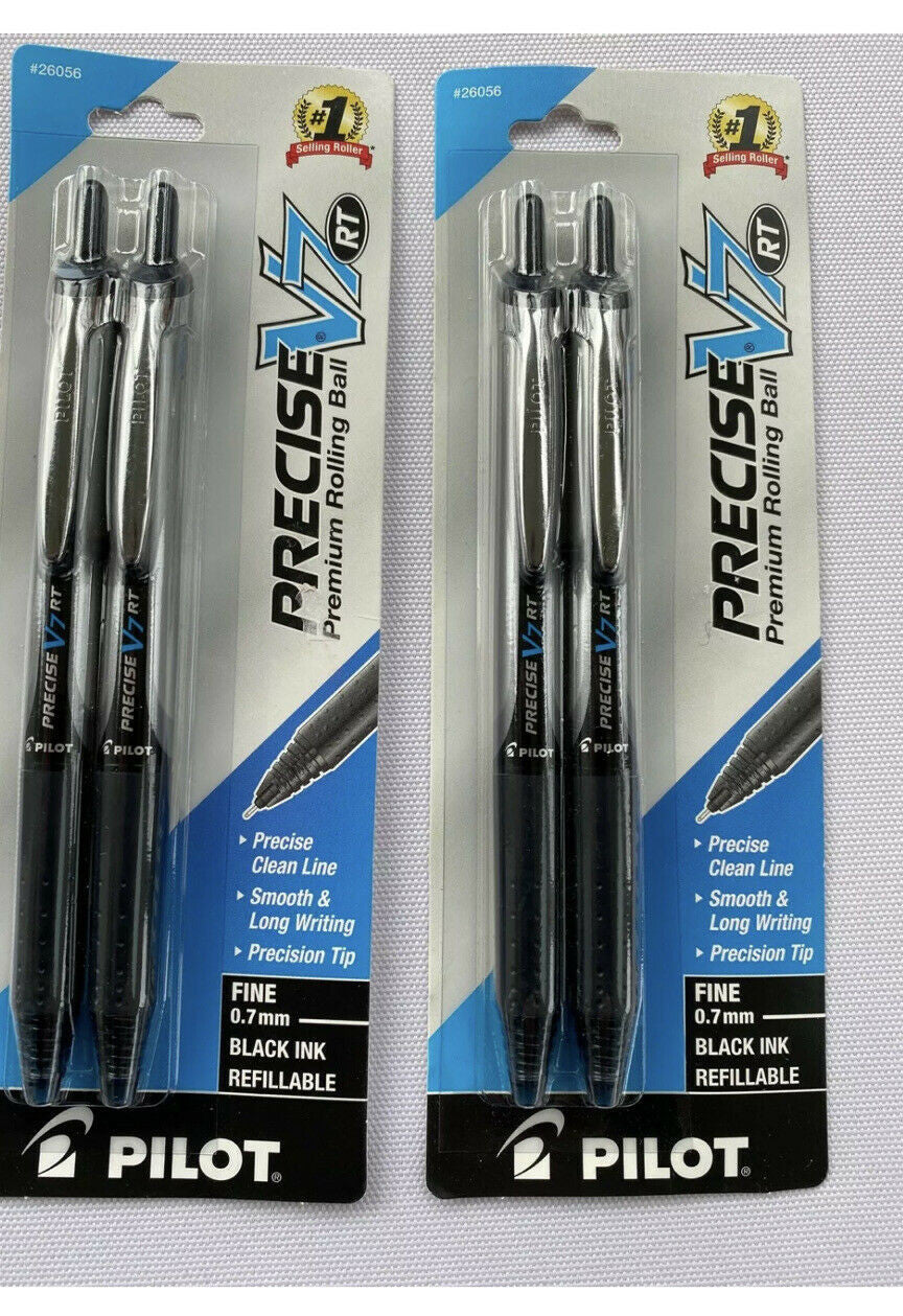 TWO (2) TWO PACKS PILOT PRECISE V5 ROLLING BALL PEN Fine 0.7mm