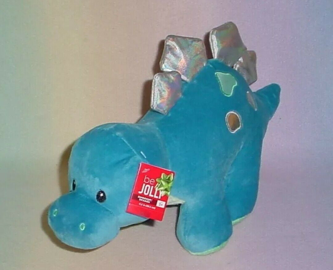 Dinosaur Stuffed Plush Blue Stegosaurus 11.5 Inches